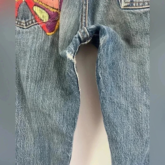 Vintage RARE Levi’s Flare Jeans With Embroidery - Picture 3 of 4